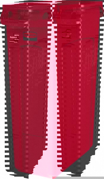 Trash Can: 23 gal, Rectangle, Red